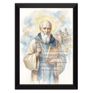 Quadro São Bento Oração Latim