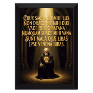 Quadro São Bento Centro Oração Latim