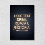 Kit Barzinho All Black 5 Placas Decorativas Para Bares Estabelecimentos Área Gourmet Presente Bebidas-5