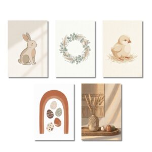 Kit Placas Decorativas Boho Páscoa 2026