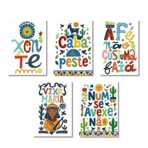 Kit Placas Decorativas Frases Nordestinas