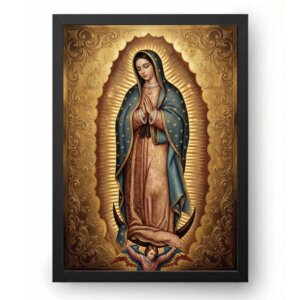 Quadro Nossa Senhora de Guadalupe Dourada Ouro