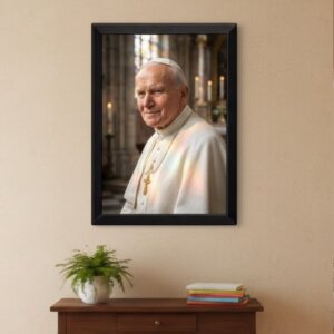 Quadro Papa João Paulo ll na Basílica