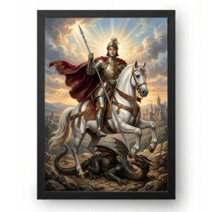 Quadro São Jorge Cavalgando Ao Amanhecer