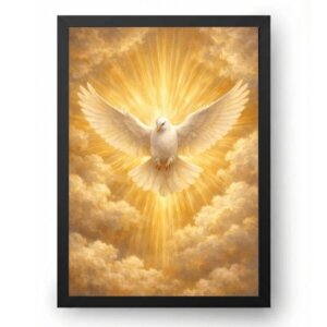 Quadro Espírito Santo Descendo Com Luz Divina