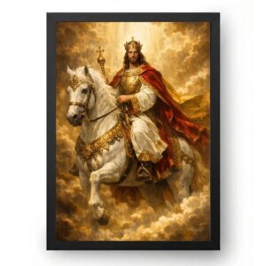 Quadro Jesus No Cavalo Rei Dos Céus