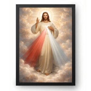 Quadro Jesus Misericordioso Céu e Glória