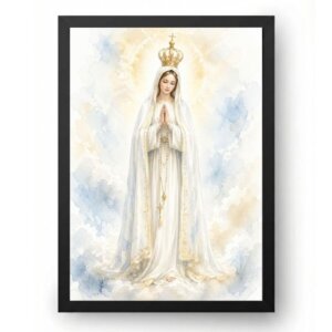 Quadro Nossa Senhora De Fátima Aquarela Delicada