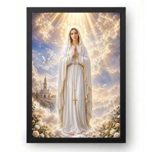 Quadro Nossa Senhora De Fátima Com Céu Celestial