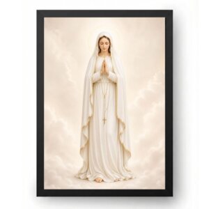 Quadro Nossa Senhora De Fátima Minimalista Elegante