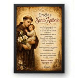 Quadro Oração Santo Antônio