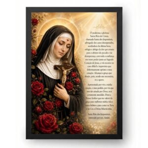 Quadro Oração de Santa Rita de Cássia