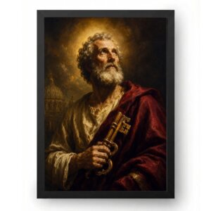 Quadro São Pedro Barroco com as Chaves do Céu