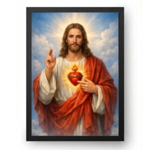 Quadro Sagrado Coração de Jesus Celestial