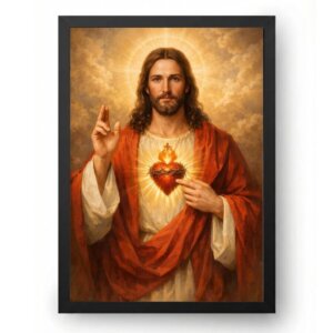 Quadro Sagrado Coração de Jesus Luz Divina