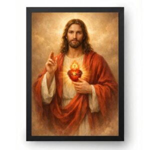 Quadro Sagrado Coração de Jesus Olhar Central