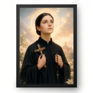 Quadro Santa Gemma Galgani Jovem e Delicada