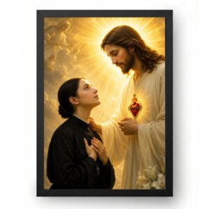 Quadro Santa Gemma Galgani com Jesus