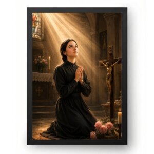 Quadro Santa Gemma Galgani em Oração