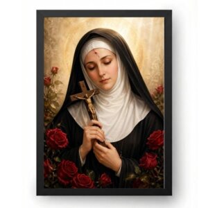 Quadro Santa Rita de Cássia Religiosa com Arte Elegante