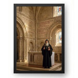 Quadro São Bento na Igreja No Altar