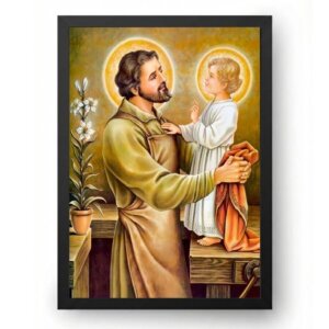 Quadro São José Com Menino Jesus No Colo