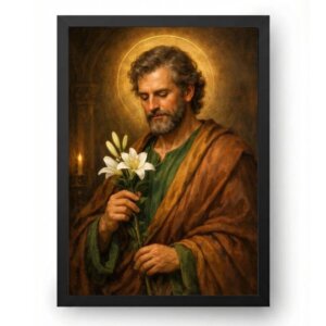 Quadro São José Santo Flor Na Mão
