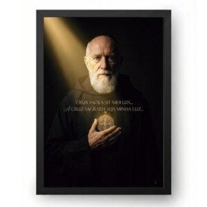 Quadro de São Bento De Fundo Com a Oração