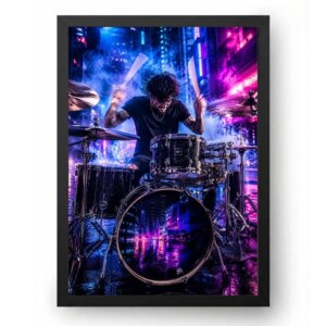 Quadro Bateria Neon Urbana