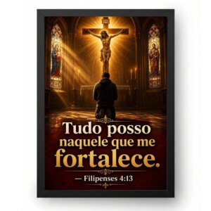 Quadro Católico Filipenses 413 — Tudo Posso Naquele que Me Fortalece