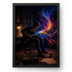 Quadro Guitarrista Alma Musical
