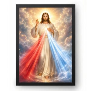 Quadro Jesus da Divina Misericórdia Raios de Graça