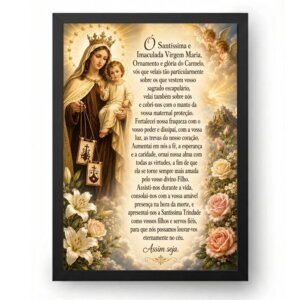 Quadro Oração Nossa Senhora do Carmo