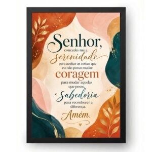 Quadro Oração da Serenidade Abstrato Moderno