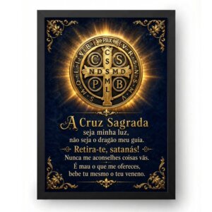Quadro São Bento Proteção Divina Medalha