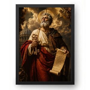 Quadro São Pedro Arte Clássica Barroca