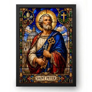 Quadro São Pedro em Vitral Sagrado