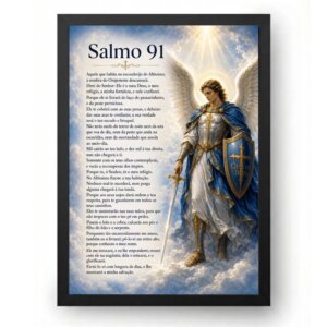 Quadro Salmo 91 Arcanjo Protetor