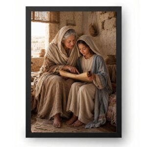 Quadro Santa Ana Avó de Jesus: A Leitura Sagrada