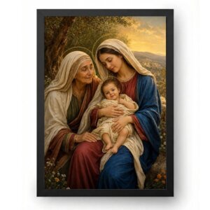 Quadro Santa Ana Avó de Jesus As Três Gerações