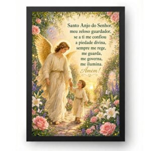 Quadro Santo Anjo do Senhor Jardim Encantado
