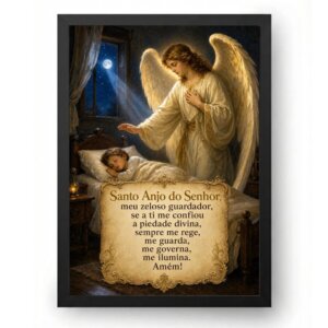 Quadro Santo Anjo do Senhor Protegendo uma Criança