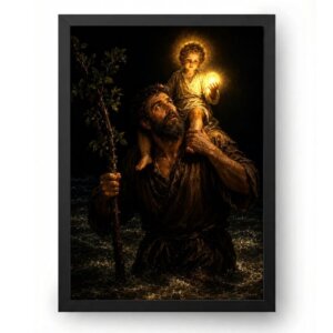 Quadro São Cristóvão Católico Luz Divina