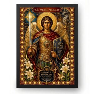 Quadro São Miguel Em Estilo Bizantino Quaresmal