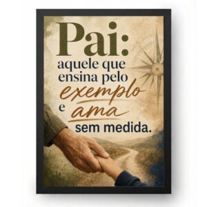Quadro Dia dos Pais Ensina pelo Exemplo