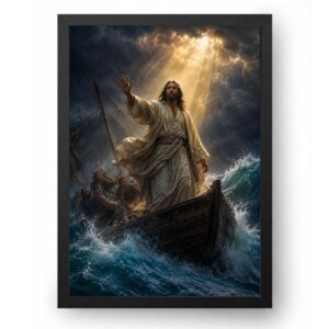 Quadro Jesus Cristo e o Barco na Tempestade