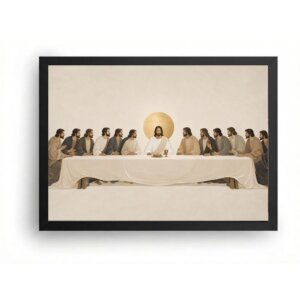 Quadro Santa Ceia Minimalista Contemporânea