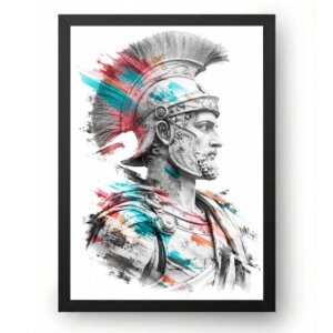 Quadro Soldado Romano Estilo Escultura Moderna
