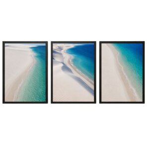 Trio de Quadros Lençóis Maranhenses Dunas e Mar Azul