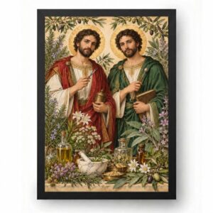 Quadro Cosme Damião Herbário dos Santos Médicos